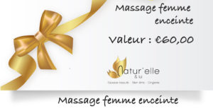 Offrez un bon cadeau pour un massage femme enceinte d'une valeur de 60 €